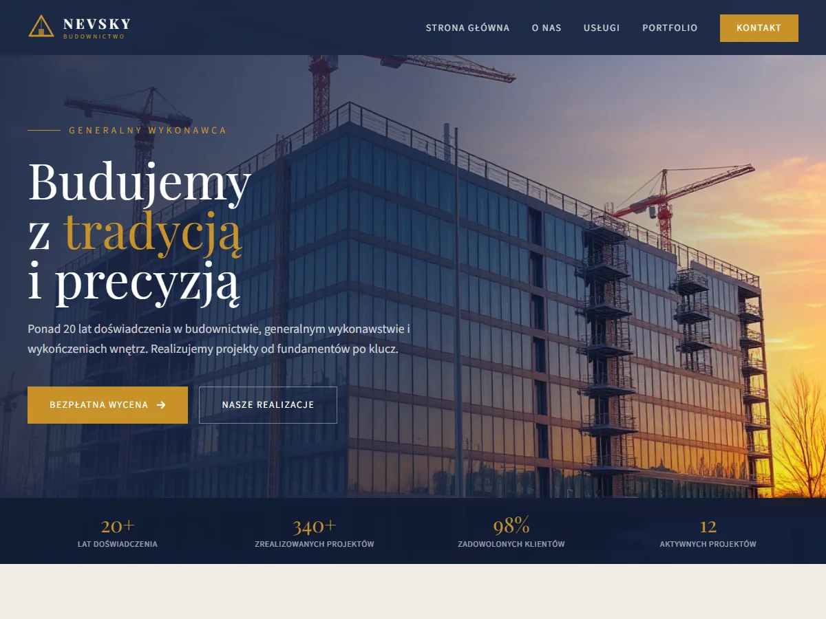 Wariant 1 strony głównej dla Nevsky