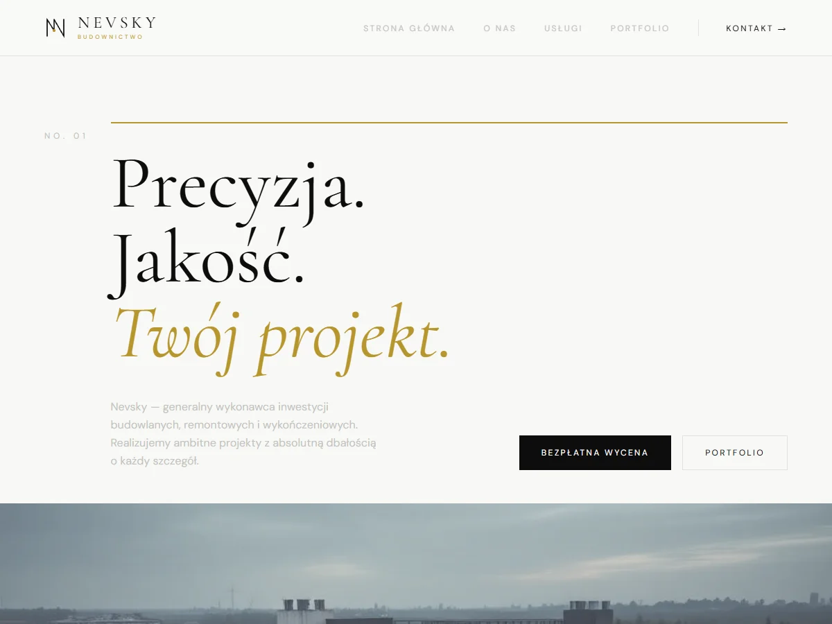 Wariant 4 strony głównej dla Nevsky